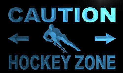 Caution Hockey Zone Neon Light Sign